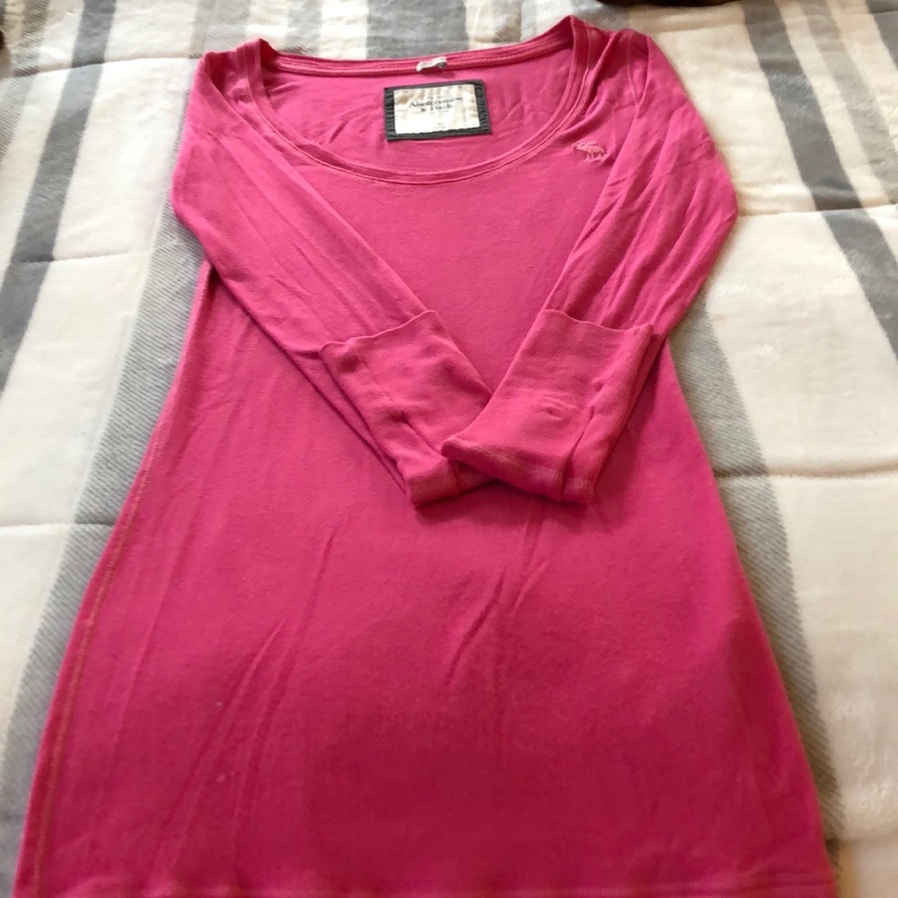 Abercrombie pink long sleeve top